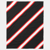 Red White Black Fleecedecke (Vorderseite)