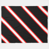 Red White Black Fleecedecke (Vorderseite (Horizontal))