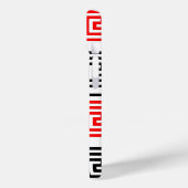 Red White Black Grikey Fret Pattern Design Case-Mate iPhone Hülle (Rückseite / Links)