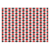 Red White Black Harlequin Diamond Pattern Tischdecke (Vorderseite (Horizontal))