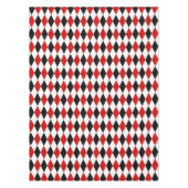Red White Black Harlequin Diamond Pattern Tischdecke (Vorderseite)