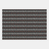 Red White Black Holly Berries Mistletoe Weihnachte Geschenkpapier Set (Vorderseite 3)