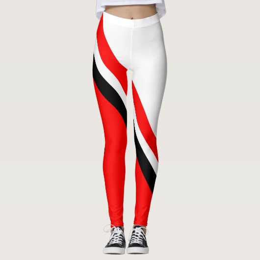 Red White Black Leggings (Vorderseite)