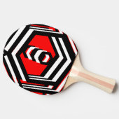 Red White Black Modern 4Robin Tischtennis Schläger (Seitenansicht)