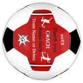 Red, White, Black Personalisiert Soccer Ball Gift (Gedreht)