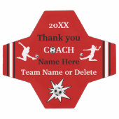 Red, White, Black Personalisiert Soccer Ball Gift (Flach)