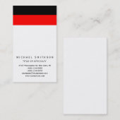 Red White Black Simple Consulting Business Card Visitenkarte (Vorne/Hinten)