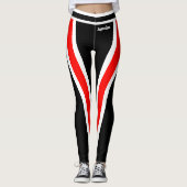 Red White Black Squad Leggings (Vorderseite)