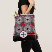 Red, White & Black Tribal Tapestry Tasche (Von Nahem)