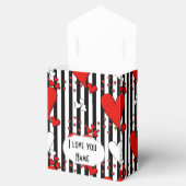Red White Black Valentine Hearine Fevor Box Geschenkschachtel (Geöffnet)