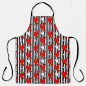 Red White Black Valentine Hearts Schürze (Vorderseite)