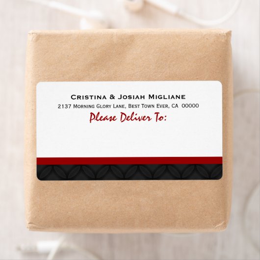 Red White Black Wedding Bride and Groom B433 (Insitu)