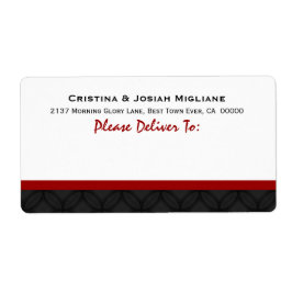 Red White Black Wedding Bride and Groom B433