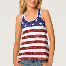 RED WHITE BLAUE GLITZER SEHEN STARTEN STRIPES