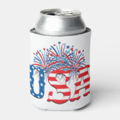 RED WHITE BLAUE USA MIT FIREWORKS DOSENKÜHLER (Kanne Vorderseite)