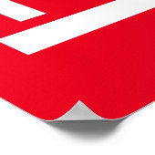 Red White Bleibe Positive Motivierend Inspiration Poster (Ecke)