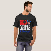 Red White Blessed 4Th Of July Patriotic T-Shirt (Vorne ganz)