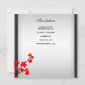 Red White Blossom Black von Engagement Party Einladung (Rückseite)