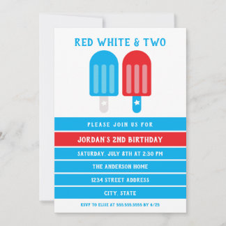 Red White Blue 4. Juli 2010 Einladung