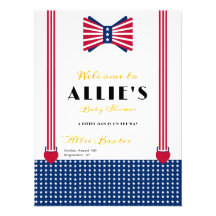 Red White Blue 4. Juli Baby Dusche Begrüßungszeich