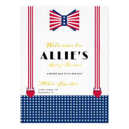 Red White Blue 4. Juli Baby Dusche Begrüßungszeich Fotodruck