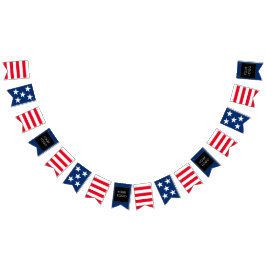 Red White Blue 4. Juli Business Company Logo Wimpelkette