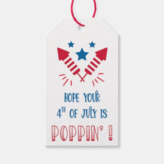 Red White Blue 4. Juli Gefallen Geschenkanhänger (Vorderseite)