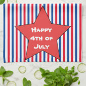Red White Blue 4. Juli Geschirrtuch (Gefaltet)