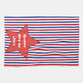 Red White Blue 4. Juli Geschirrtuch (Horizontal)