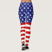 Red White Blue 4. Juli Leggings (Rückseite)