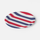 Red White Blue 4. Juli Pappteller (Schrägansicht)