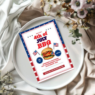 Red White Blue 4. Juli Sommerpause Einladung