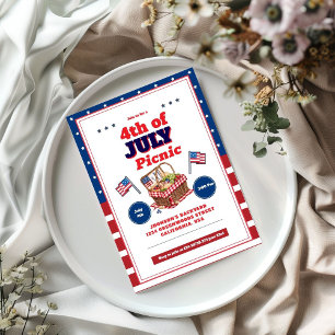 Red White Blue 4. Juli Sommerpause Einladung