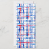 Red White Blue 4. Juli Summer Picnic Einladung (Rückseite)