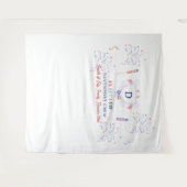 Red White & Blue | 4. Juli Wiedersehen Hintergrund Wandteppich (Vorderseite (Horizontal))