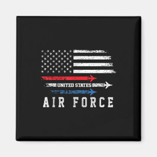 Red White Blue Air Force Flyover Story American in Magnet