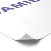 Red White Blue America 1. Geburtstag Begrüßungszei Poster (Ecke)