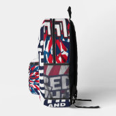 Red White & Blue America Bedruckter Rucksack (Rechts)