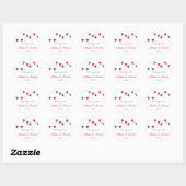 Red White & Blue America Bunting Wedding Sticker (Blatt)