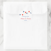 Red White & Blue America Bunting Wedding Sticker (Tasche)