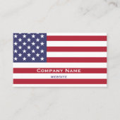 Red, White & Blue American Business Card Visitenkarte (Vorderseite)