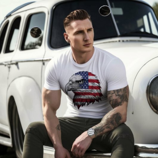Red, White & Blue American Eagle 4. Juli T-Shirt