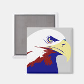 Red, White & Blue American Eagle Magnet (Vorderseite/Rückseite)