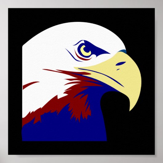 Red, White & Blue American Eagle Poster (Vorne)