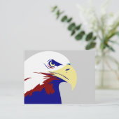 Red, White & Blue American Eagle Postkarte (Stehend Vorderseite)