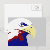 Red, White & Blue American Eagle Postkarte (Vorne/Hinten)