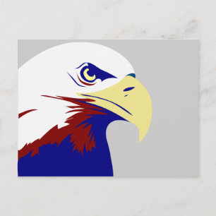 Red, White & Blue American Eagle Postkarte