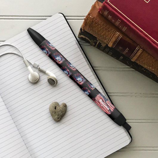 Red White Blue American Flag Eagle Rose Patriotic Kugelschreiber