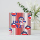 Red White Blue American Flag Mouth (Stehend Vorderseite)