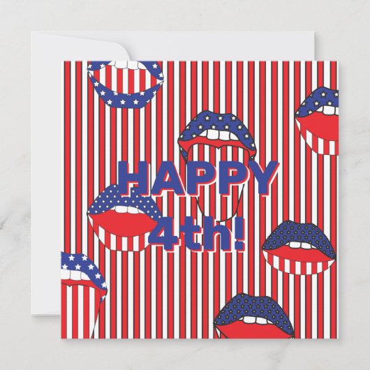 Red White Blue American Flag Mouth (Vorderseite)